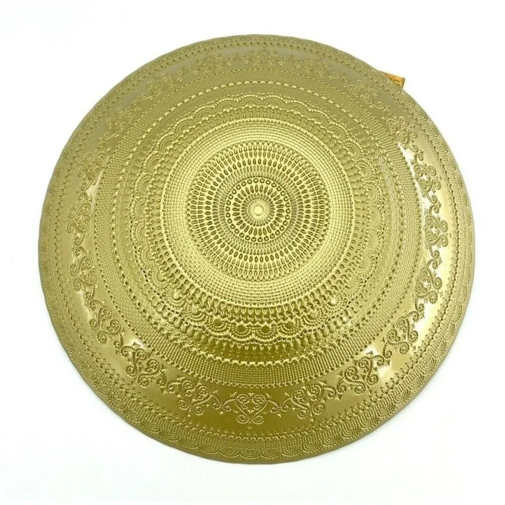 Turkish Delights Glass Bowl Serving Dinner Red Blue Gold Handmade 11.75” NWT